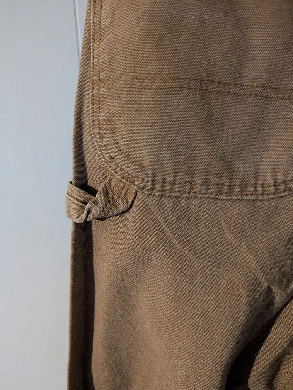 Vintage Mens Dickies Carpenter Pants Tan Heavy Duty Canvas Work Size 42x32